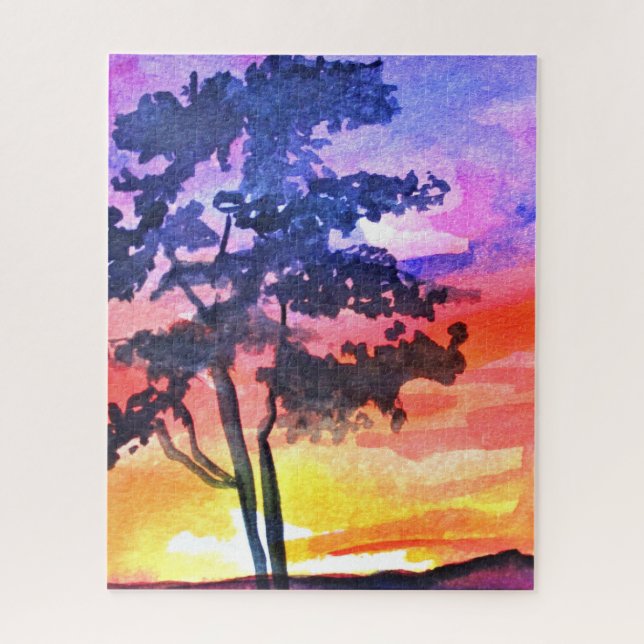 Sunset puzzle art painting (Vertical)