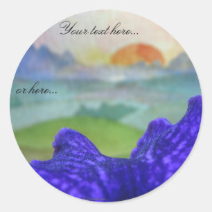 Sunset Rainbow Pictures Mariage Stickers Étiquette