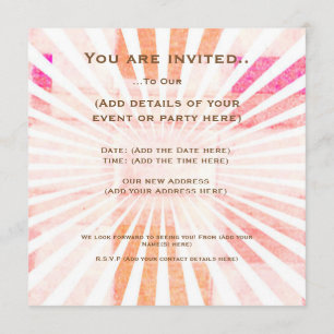 Sunset Rays Invitation