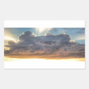 Sunset Rays of Light through Stormy Clouds Sticker