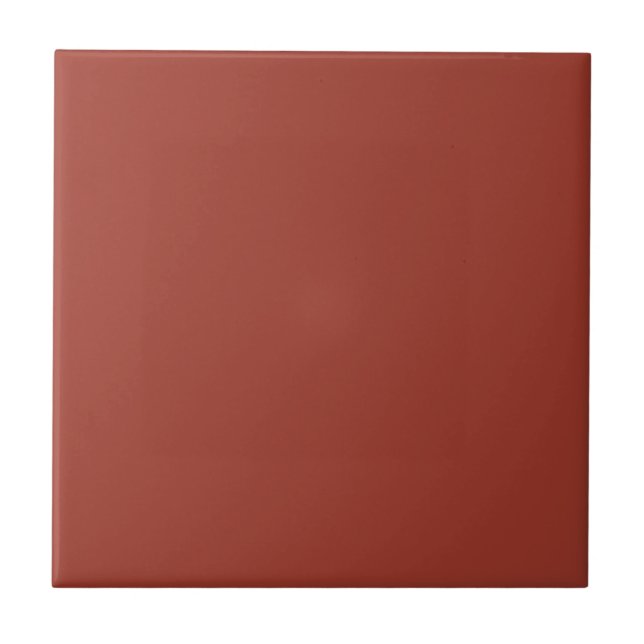 Sunset Red Terracotta 9F392B Colour & Image Option Tile (Front)