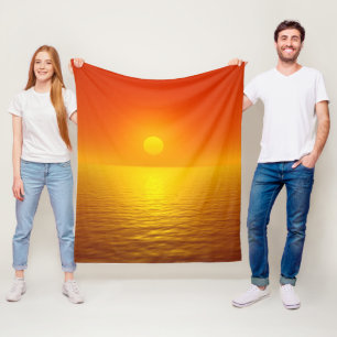 Sunset Reflection Fleece Blanket