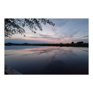 Sunset reflection poster