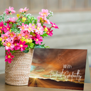 Sunset Reflection With Deepest Sympathy Card