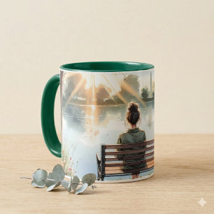 Sunset Reflections Lake Scene Mug