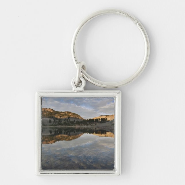 Sunset reflections on Lake Helen, Lassen Keychain (Front)