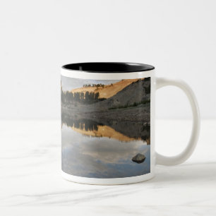 Sunset reflections on Lake Helen, Lassen Two-Tone Coffee Mug