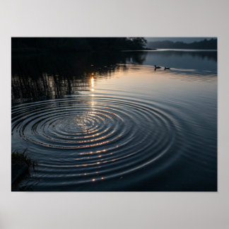 Sunset Reflections on the Water Poster