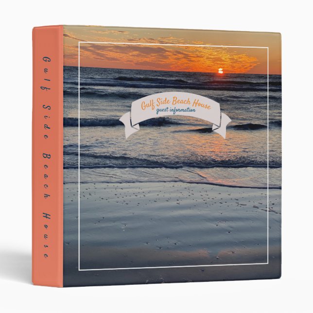Sunset Rental Beach Guest House Information Binder (Front/Spine)