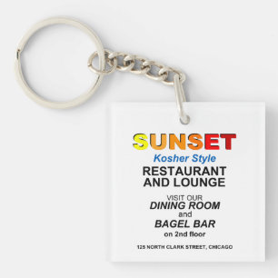 Sunset Restaurant and Lounge, Chicago, IL Keychain