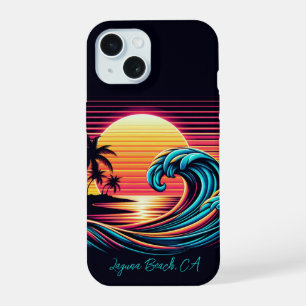 Sunset Retro Surf Wave iPhone 15 Case