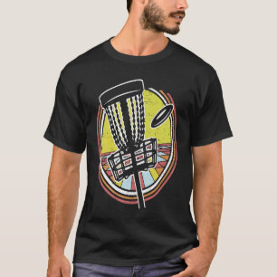 Sunset Retro Vintage Disc Golf Frolf Flying Sport T-Shirt
