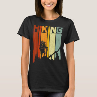 Sunset Retro Vintage Nature Mountain Hiking T-Shirt