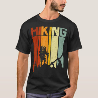 Sunset Retro Vintage Nature Mountain Hiking T-Shirt