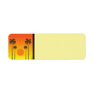 Sunset Return Address Label
