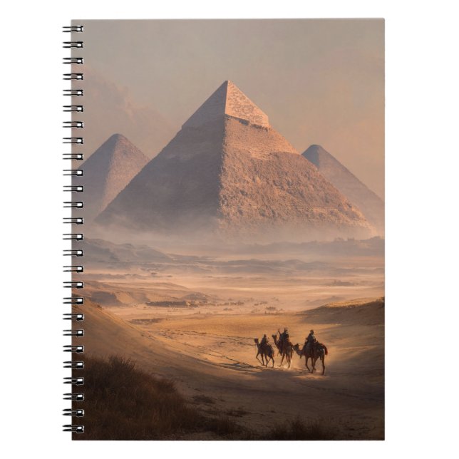 Sunset Ride Ancient Pyramid Notebook (Front)