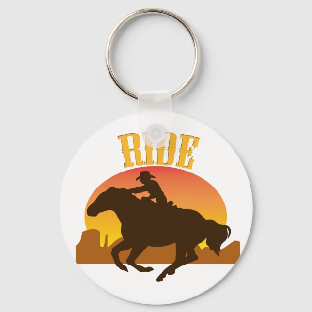 Sunset Ride Keychain (Front)