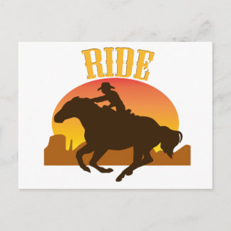 Sunset Ride Postcard