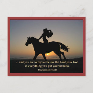 Sunset Ride Postcard