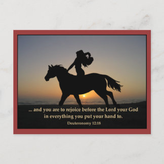 Sunset Ride Postcard