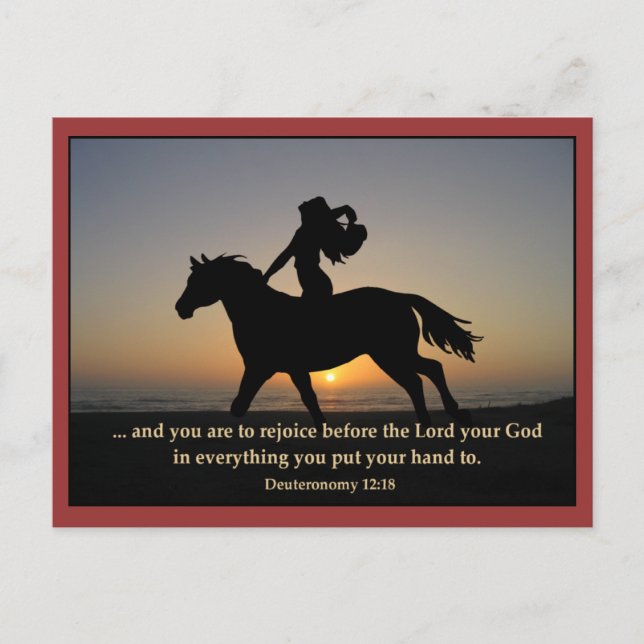 Sunset Ride Postcard (Front)