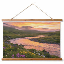 Sunset River Panorama – Nature Poster & Tapestry