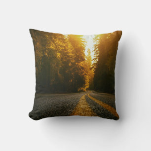 Sunset Road Throw Pillow