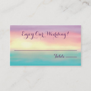 Sunset Romance Seating Escort Card