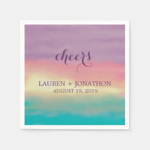 Sunset Romance Wedding Napkin