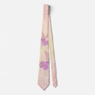 Sunset Rose Father of the Bride blush bow Bouquet Tie