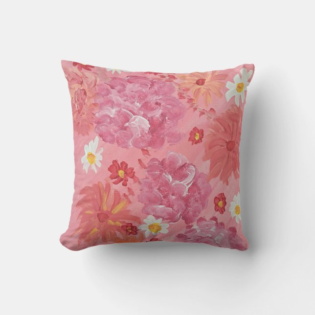Sunset Rose Outdoor Accent Pillow 16"x16" (Front)