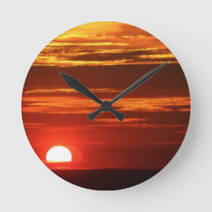 Sunset Round Clock