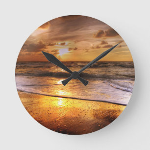 Sunset Round Clock