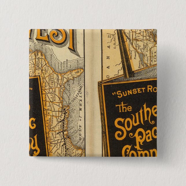 Sunset Route 2 Inch Square Button (Front)