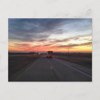 Sunset Route 66 Shamrock Texas USA Postcard