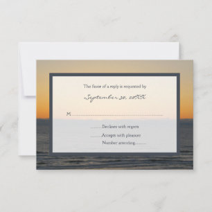 Sunset RSVP Wedding Invitation