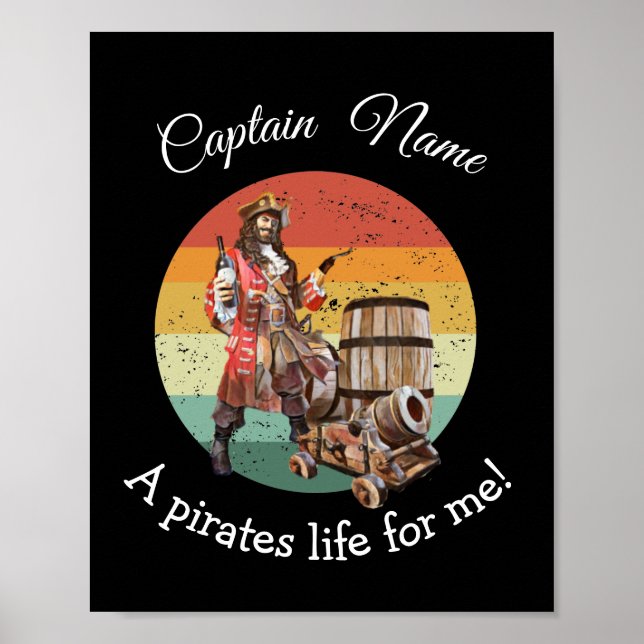 Sunset Rum Party Pirate  Poster (Front)