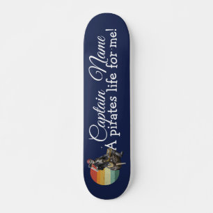 Sunset Rum Skeleton Party Pirate  Skateboard