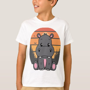 Sunset Safari Hippo T-Shirt
