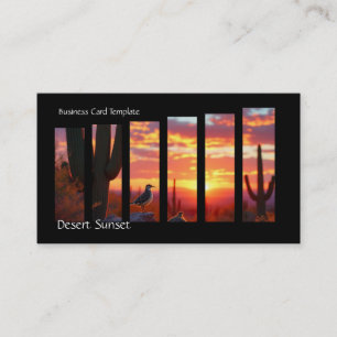 Sunset Saguaro Cactus - Desert Arizona Business Ca Card