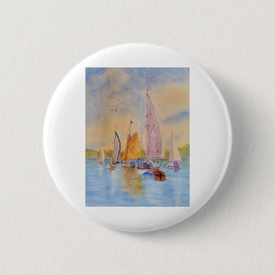 sunset sail 2 inch round button