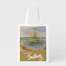 Sunset Sail Grocery Bag