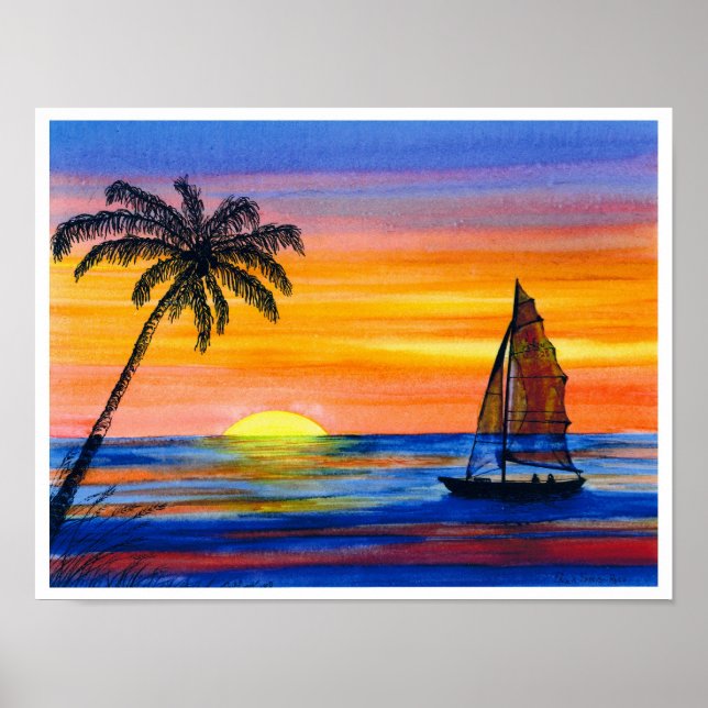 Sunset Sail Poster (Front)