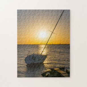 Sunset Sailboat naufrage Gulf Breeze FL Puzzle
