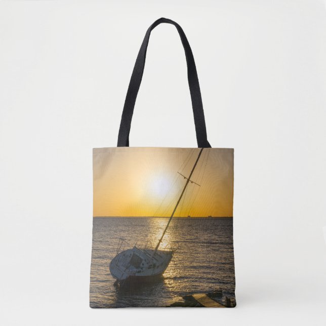 Sunset Sailboat Shipwreck Gulf Breeze FL Bag (Front)