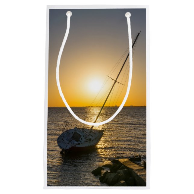 Sunset Sailboat Shipwreck Gulf Breeze FL Gift Bag (Front)