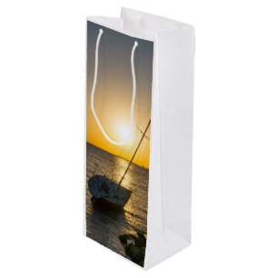 Sunset Sailboat Shipwreck Gulf Breeze Wine Bag