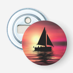 Sunset Sailing Boat On The Sea Art Design Bottle Opener