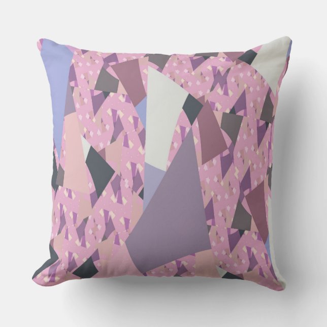 SUNSET SAILS ABSTRACT THROW PILLOW (Front)