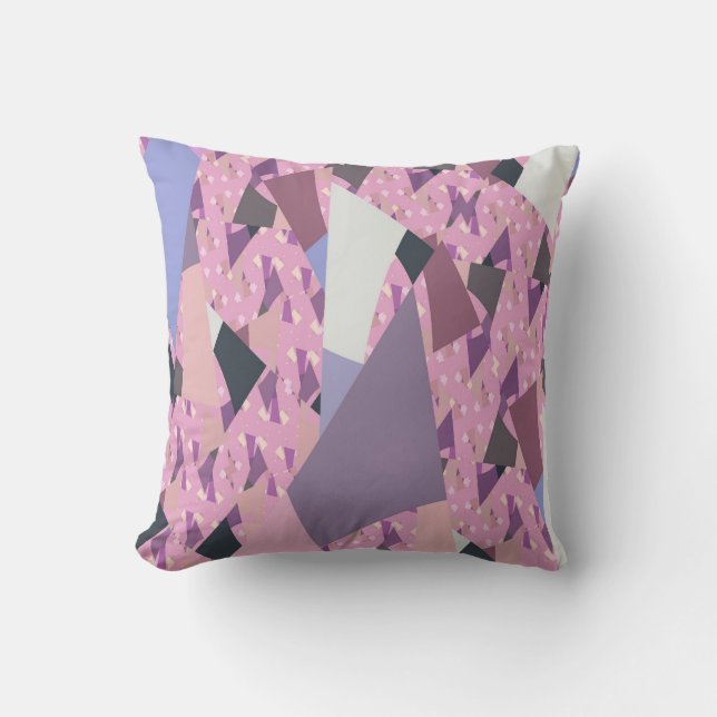 SUNSET SAILS ABSTRACT THROW PILLOW (Front)
